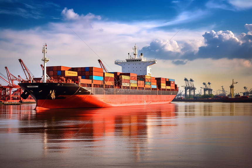 港口货运物流运输图片素材-正版创意图片600181906-摄图网